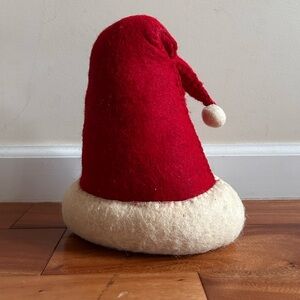 Garnet Hill Santa Hat Felted Wool Tree Topper Holiday Christmas